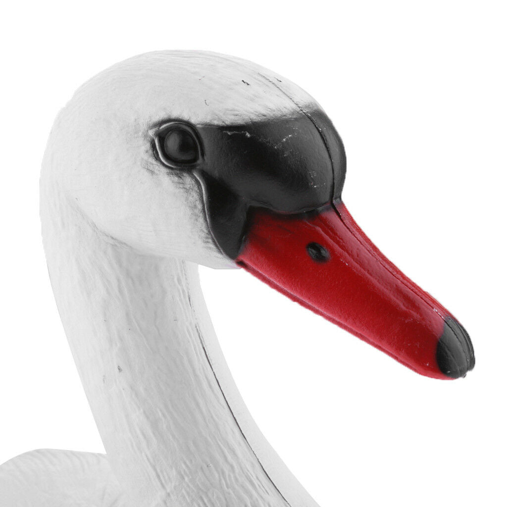 2x Lifesize Swan&Duck Decoy Pond Decoration Plastic Floating Ornamental Bird