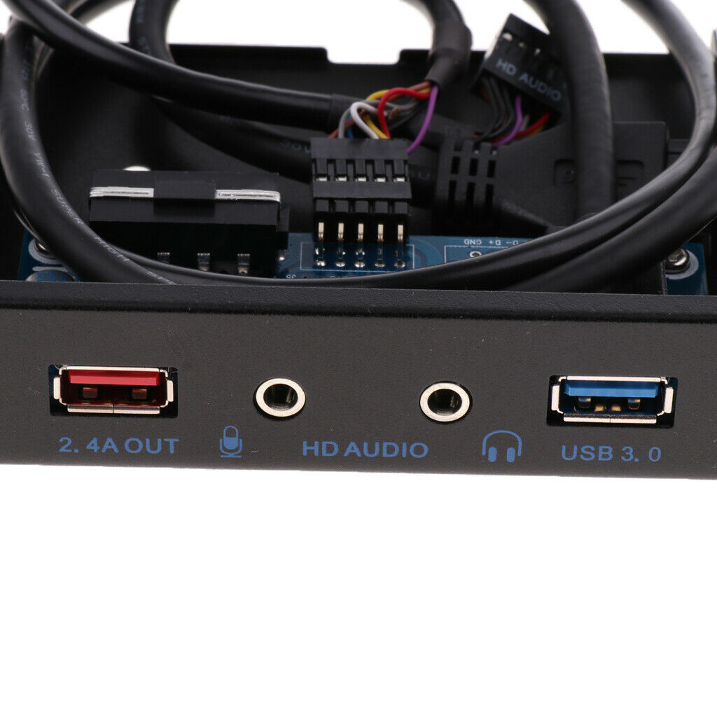 Pack Of 1 20-pin To USB 3.0 Audio Floppy Drive Audio Front Panel Black