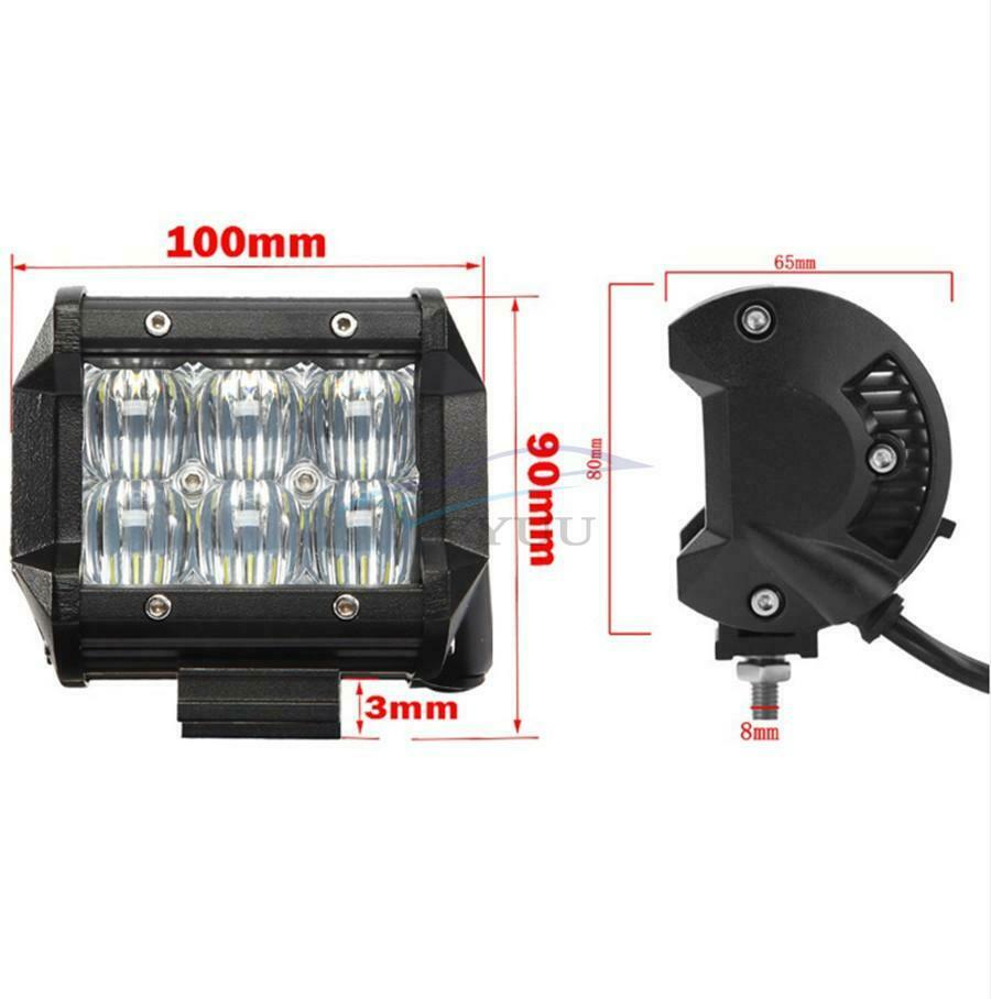 1 × 30W LED Tempered Glass Lens Flood Beam Work Light Bar For Pickup SUV Truck