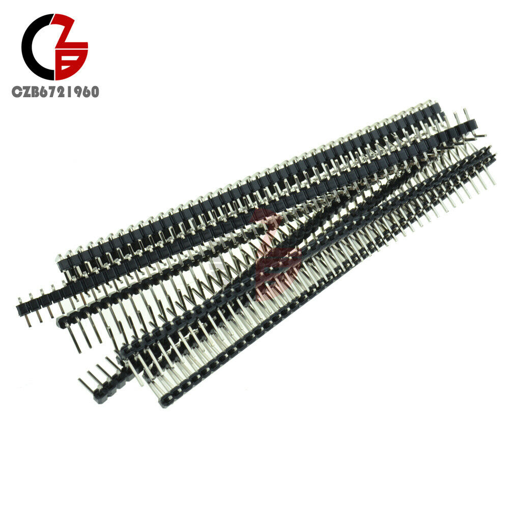 10PCS 40Pin Right Angle Single Row Pin Header PCB 2.54mm For Arduino