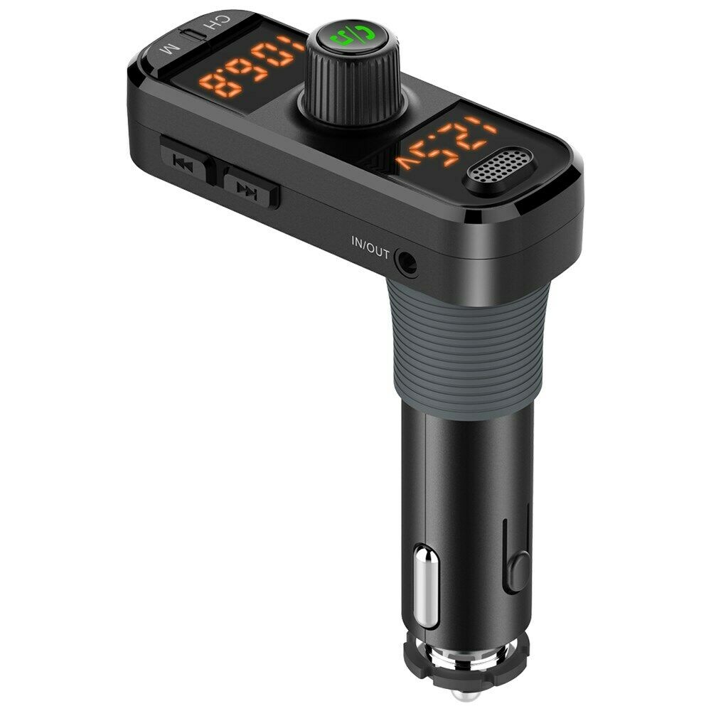BC70 BT FM Transmitter Radio Audio Display MP3 Player Car QC3.0 PD USB Charger