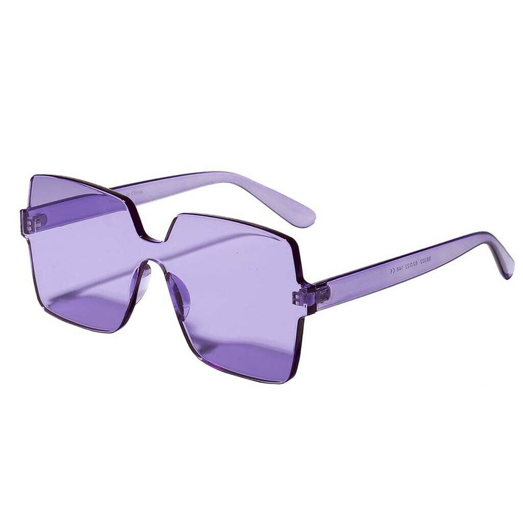 5 Pieces One Piece Sunglasses Square Rimless Summer Eyeglasses Party Eyewear