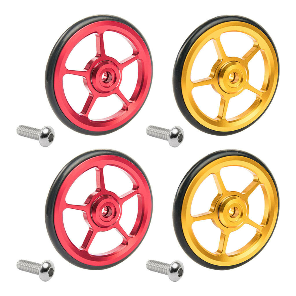4 Piece Ultralight Alloy Bike Easy Wheels Easywheel for Brompton Refit Parts