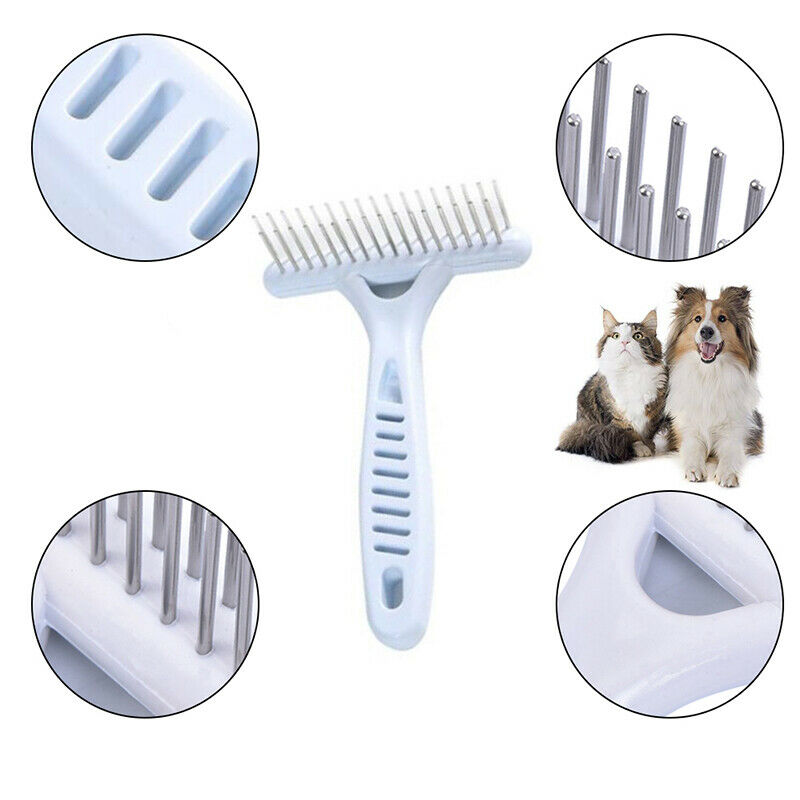 White Rake Comb for Dogs Brush Short Long Hair Shedding Remove Cat Dog Br.l8