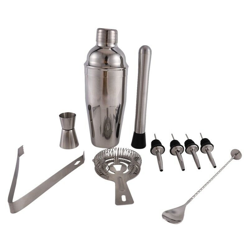 12Pcs Stainless Steel Cocktail Shaker Bar Set Bartender Kit Wine Martini MixerJ3