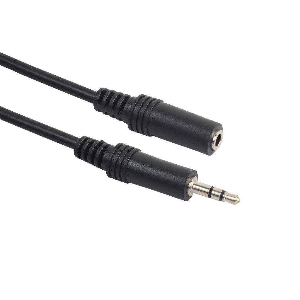 2 Pieces 3.5mm Headset Extension Cable Male to Female Stereo Cord 0.5m/3 m