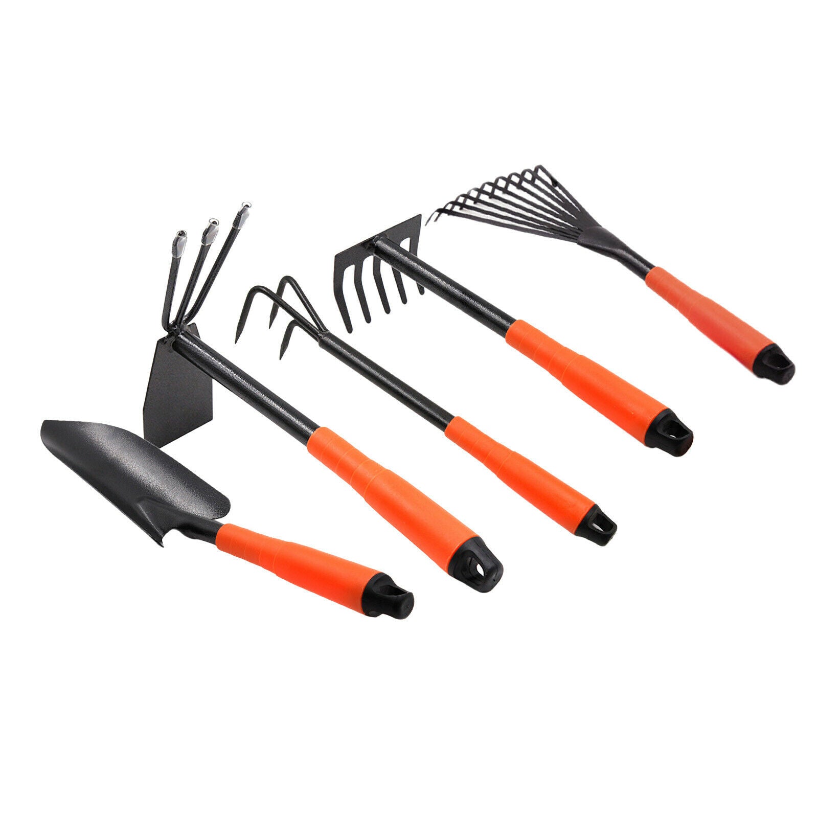 5-piece garden tool set Double hoe 3 tines Spade Aerate Loosen