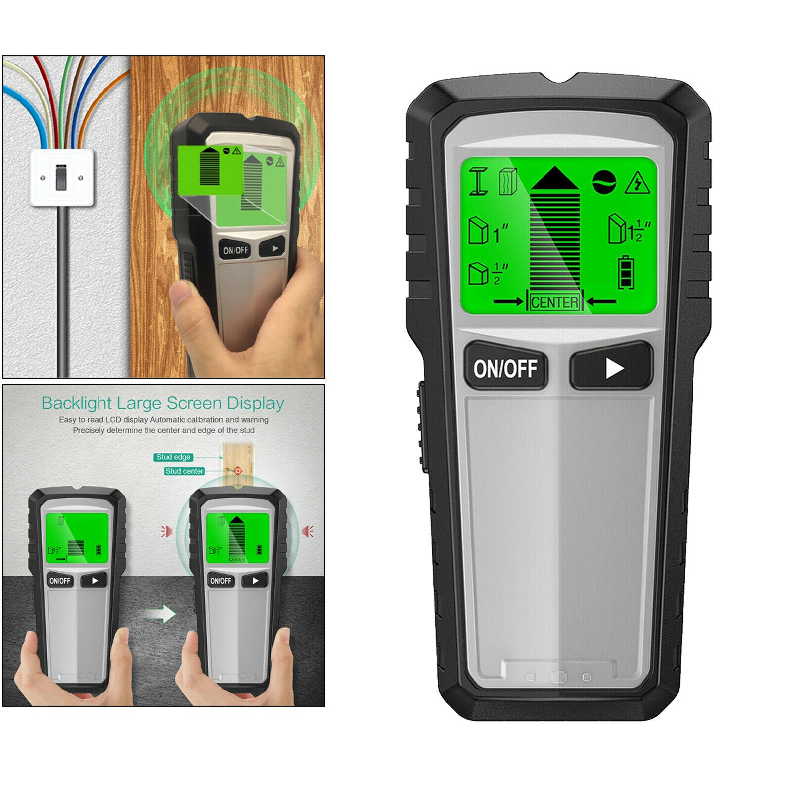 5in1 Multi-Function Stud Finder Metal Pipe Wire Wall Sensor Scanner Detector