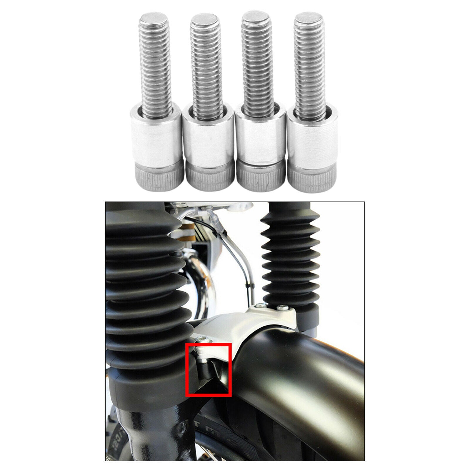 4x Motorcycle Front Fender Raiser Kits Rise up 10mm for BMW R nineT Racer