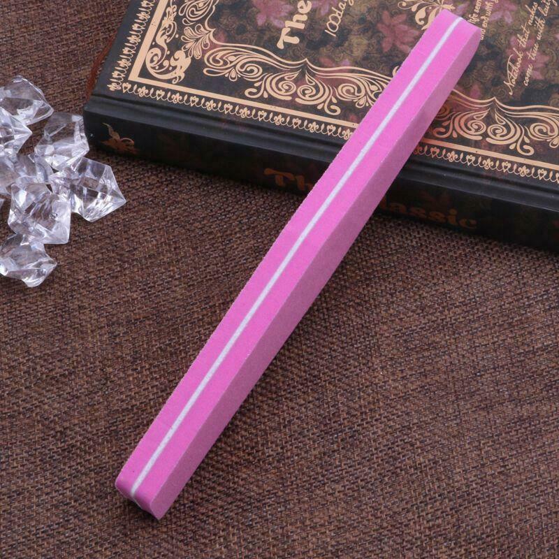 Double Sided Nail File Waterproof 100/180 Grit Nail Art Tips Buffer Soft Sponge