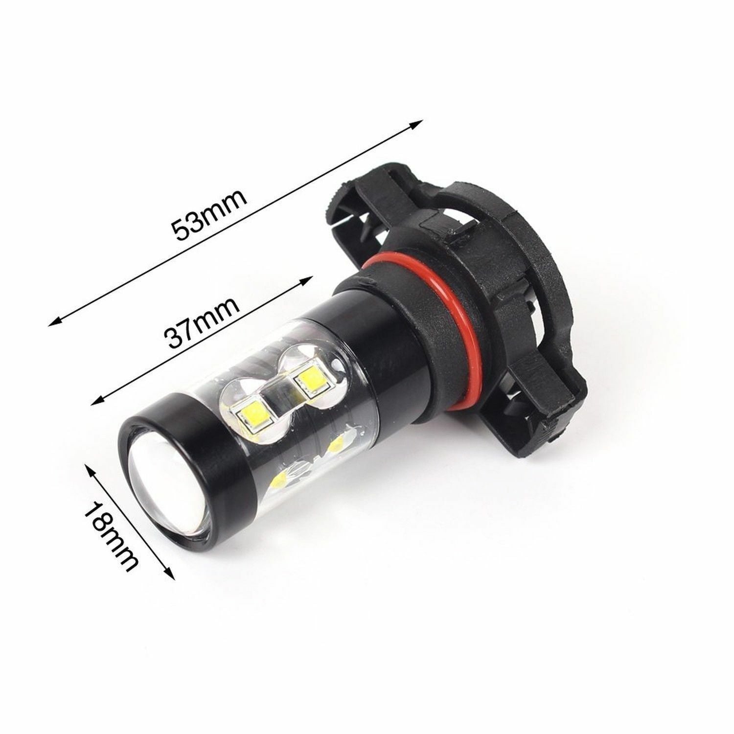 2x 50W 5202 6000K H16 Super White High Power LED Fog Driving DRL Light Bulbs
