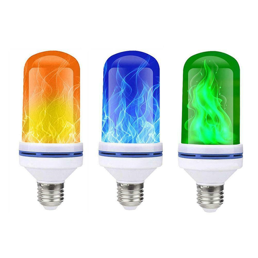 E27 99LED Flame Effect Light Bulb Flickering Fire Decorative Lamp (Yellow) @