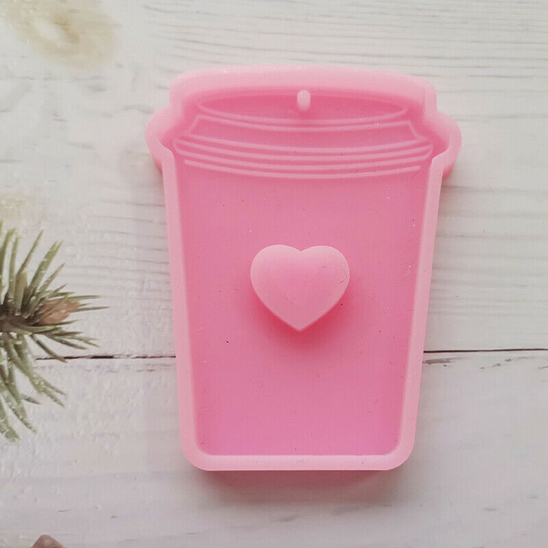 Shiny Glossy Coffee Cup Making Craft Keychain Polymer Clay Mould Mold ResinFCA