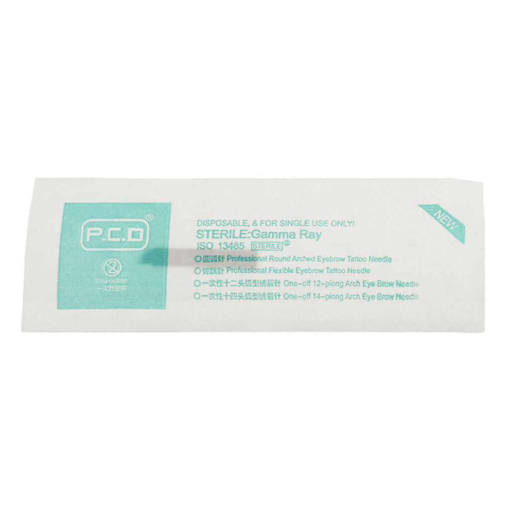 50Piece PCD 12Pin Permanent Makeup Eyebrow Tattoo Blade Microblading Needles