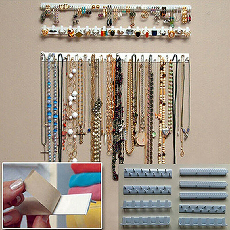 9 in 1 Wall Hanging Jewelry Hooks Display Organizer Earring Necklace Ri.l8
