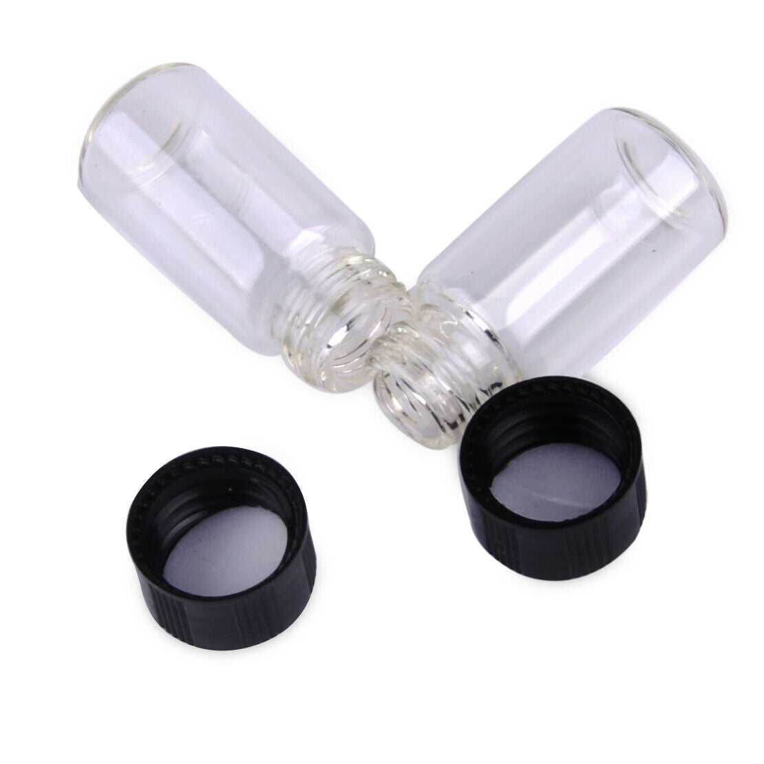 16x 3ml Small Glass Vials Bottles Clear Potion Containers Jar with Screw Caps An