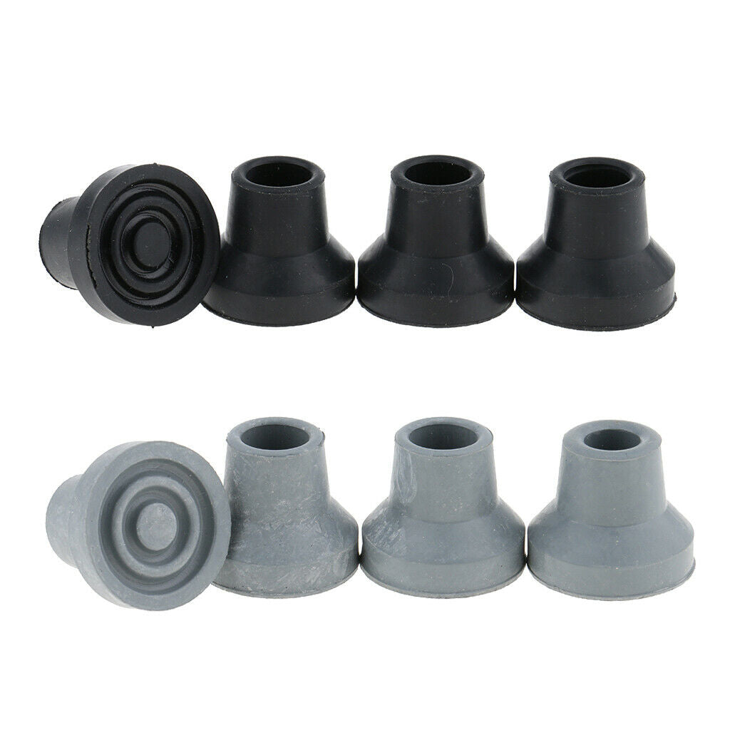 8pcs Anti-skid Rubber Stable Shock Absorb  End Crutch Cane Tips