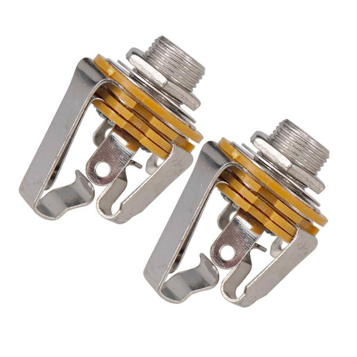 2pcs Stereo Input Output Jack Plug Socket for Electric Guitar Bass