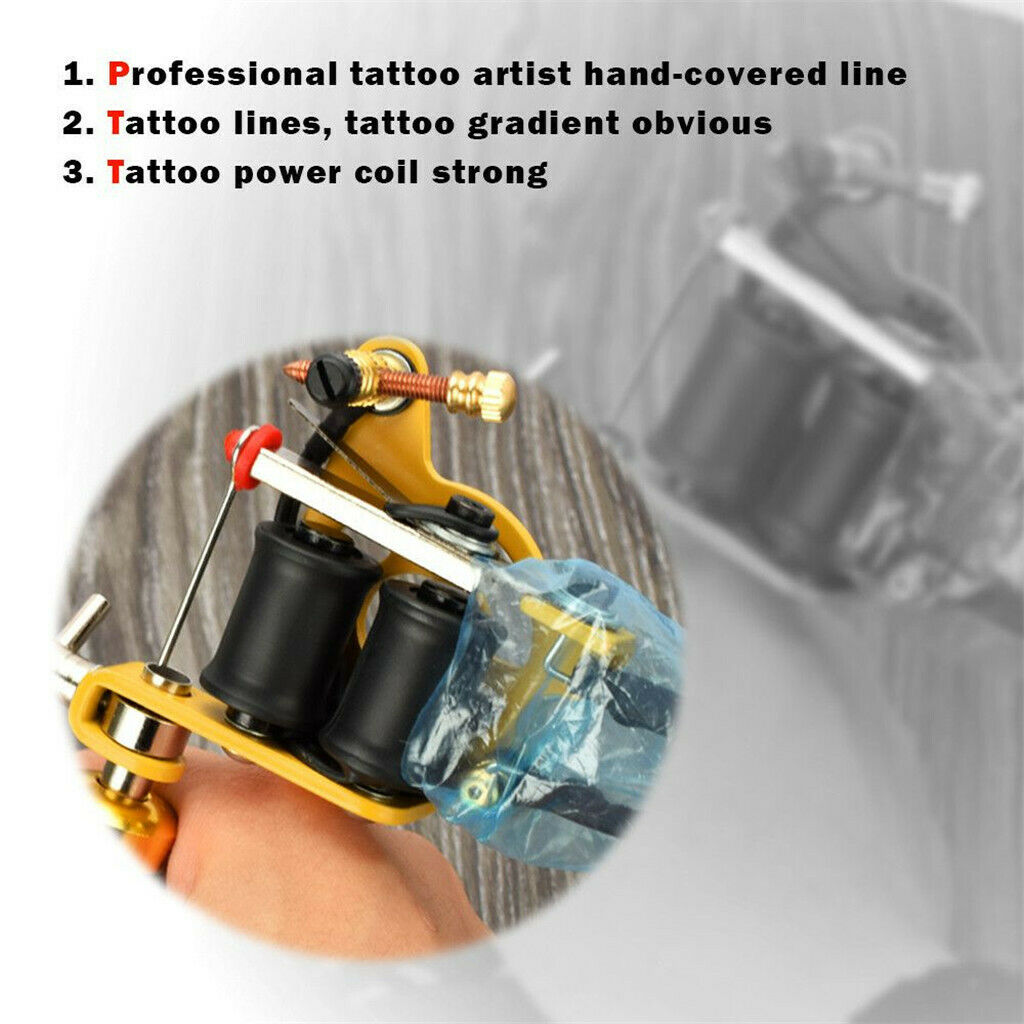 Motor 10 Wraps Coil Machine Shade Liner Dual Spiral for Body Art