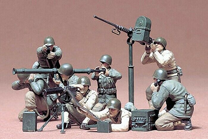 35086 Tamiya U.S. Gun And Mortar Team 1/35th Plastic Kit 1/35 Military