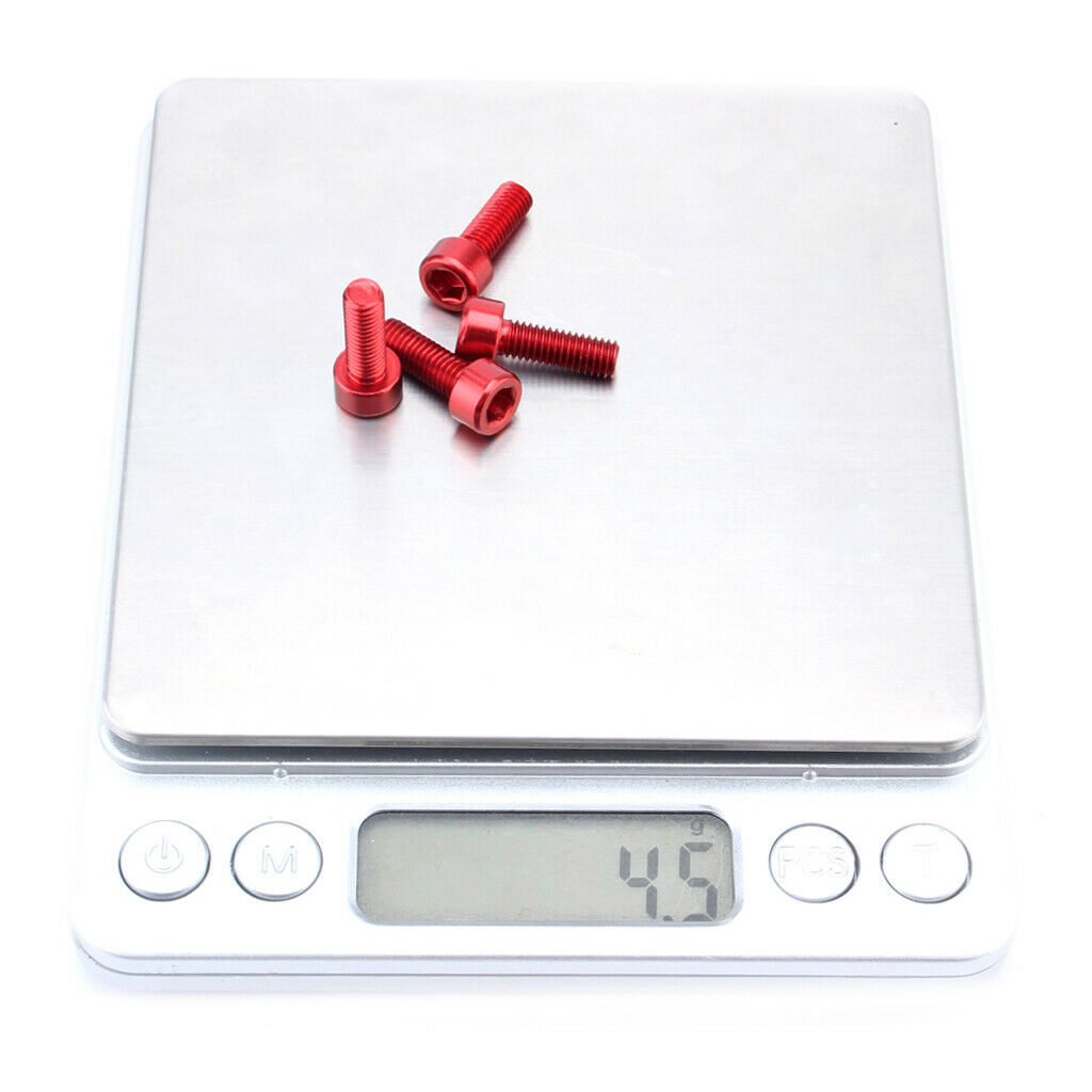 12PC Lightweight Bike Water Bottle Cage Holder Bolts Screws Durable Red