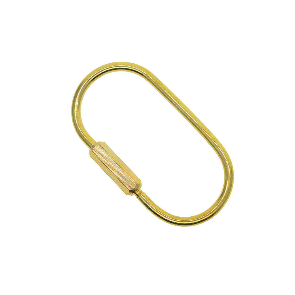 2Pc Screw Lock Clip Brass Key Chain Key Ring Home Car Key Holder Accessories