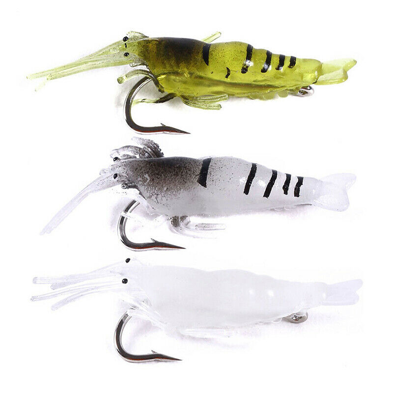 5pcs/lot Shrimp Fishing Lures Artificial Soft Insect Bait Silicone Bai|JCAUJ Kt
