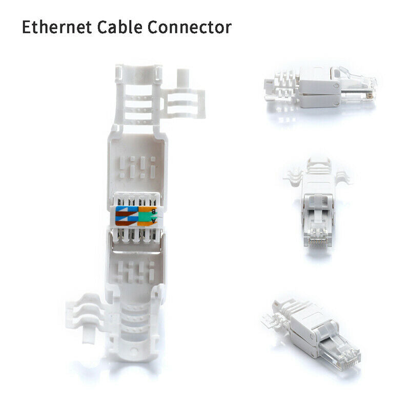 No Crimp Ethernet Cable Tool-less Crystal Head Plug CAT6 RJ45 ConnectorL TH