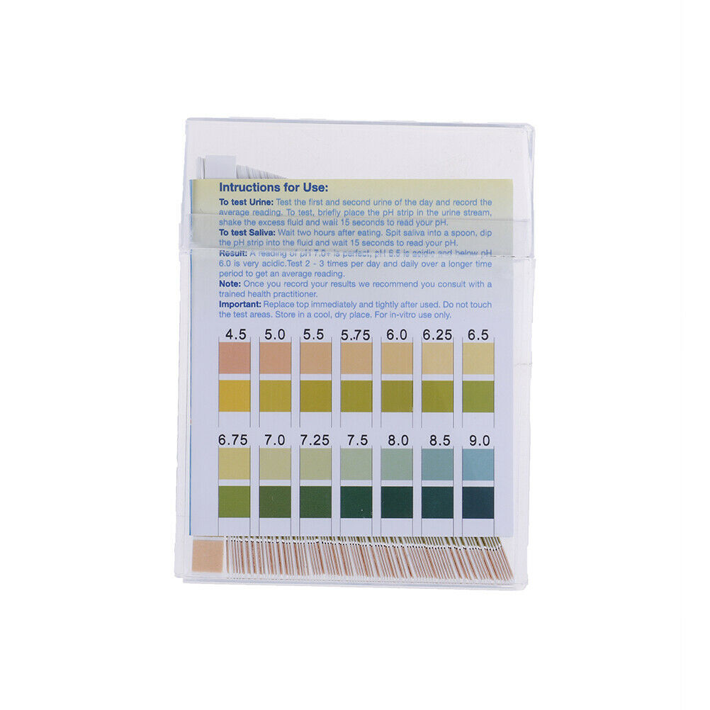 100 PH indicator test strips 4.5-9 paper litmus tester laboratory urine & sal DD