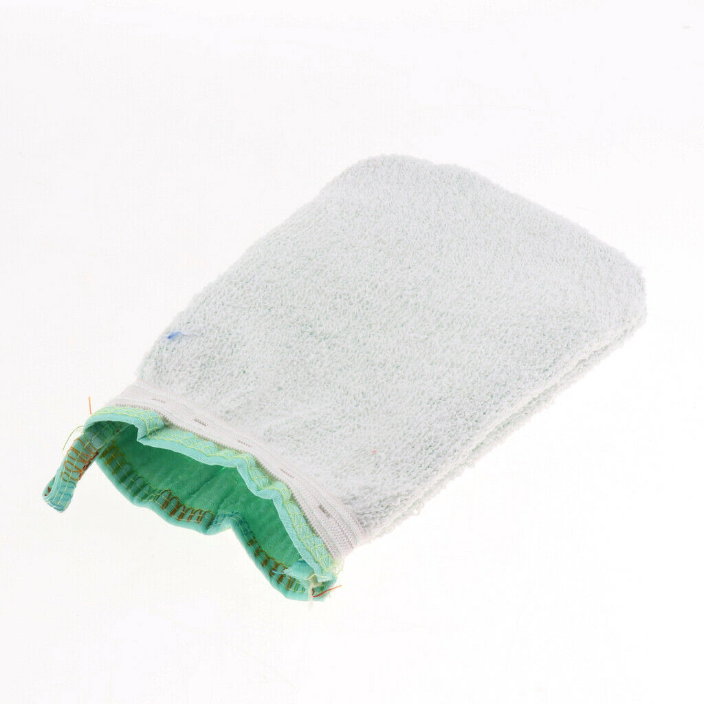 Natural Fiber Exfoliating Bath Glove Shower Skin Care Scrubber  Blue