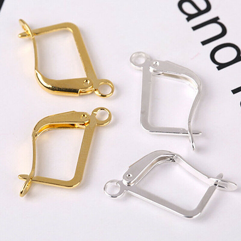 Earring Hook Lever Back Open Loop Setting For DIY Earring Clips Clasp AccessBDA