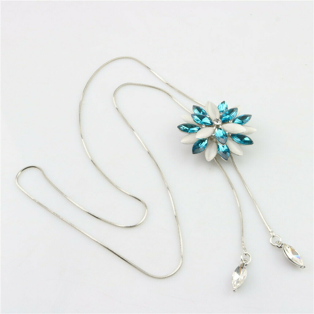 Western Latest Sweater Long Adjustable Chain Necklace Big Snowflake Pendant -