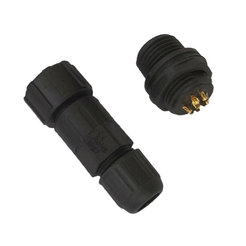 8 Pins Waterproof Panel Cable Connector Multipole Plug Socket IP67 500V 5A