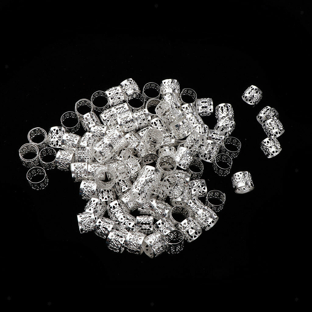 200 Pcs Braiding Rings Dreadlocks Dread Beads Hair Accessories DIY Jewelry .