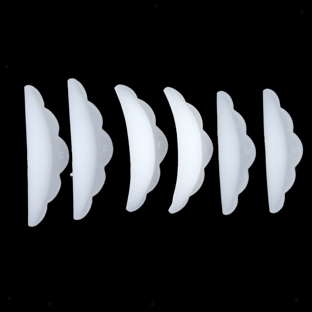 6x Silicone Reusable Eyelash Lift Pads Lashes Curler Shield Protector Guard