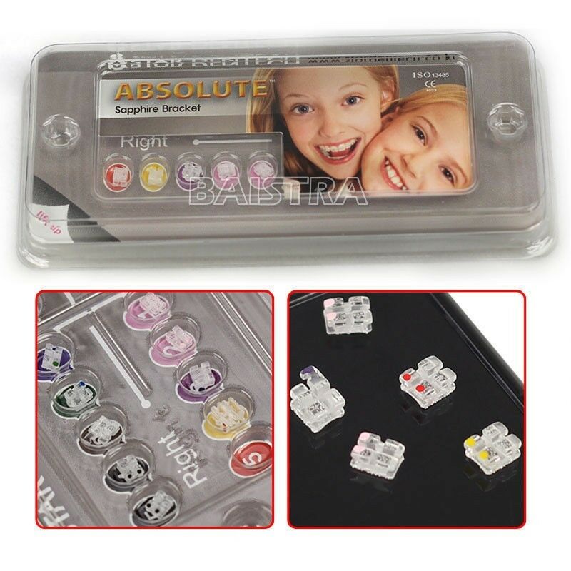 Dental Orthodontics Monocrystalline Sapphire Ceramic Brackets Roth 022 Hooks 3