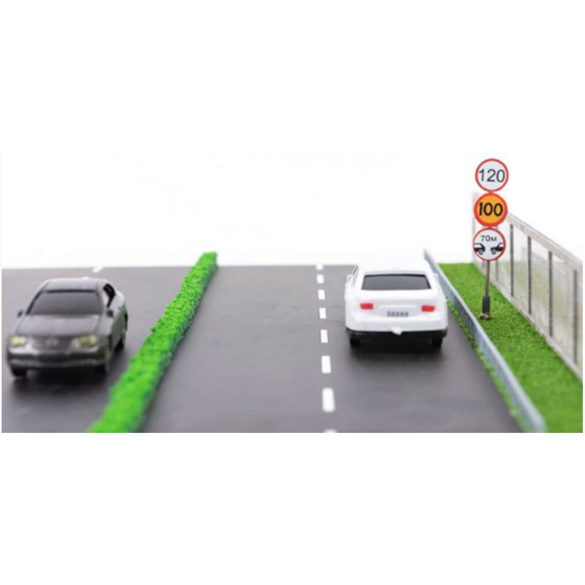 6 Piece 1:87 Traffic Signage Railway Highway Scenes Decor Sand Table Accs