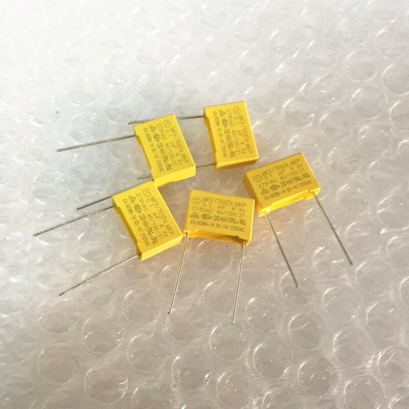 100pcs 0.1UF X2 104 100NF 275V 10MM Regulation DIP Polypropylene Film Capacitor