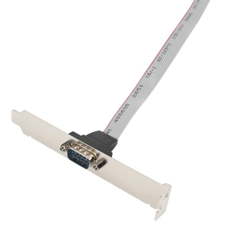 1 Port 28cm DB9 Serial Port Bracket to 10 Pin Header - Low Profile (PLATE 9M16D4