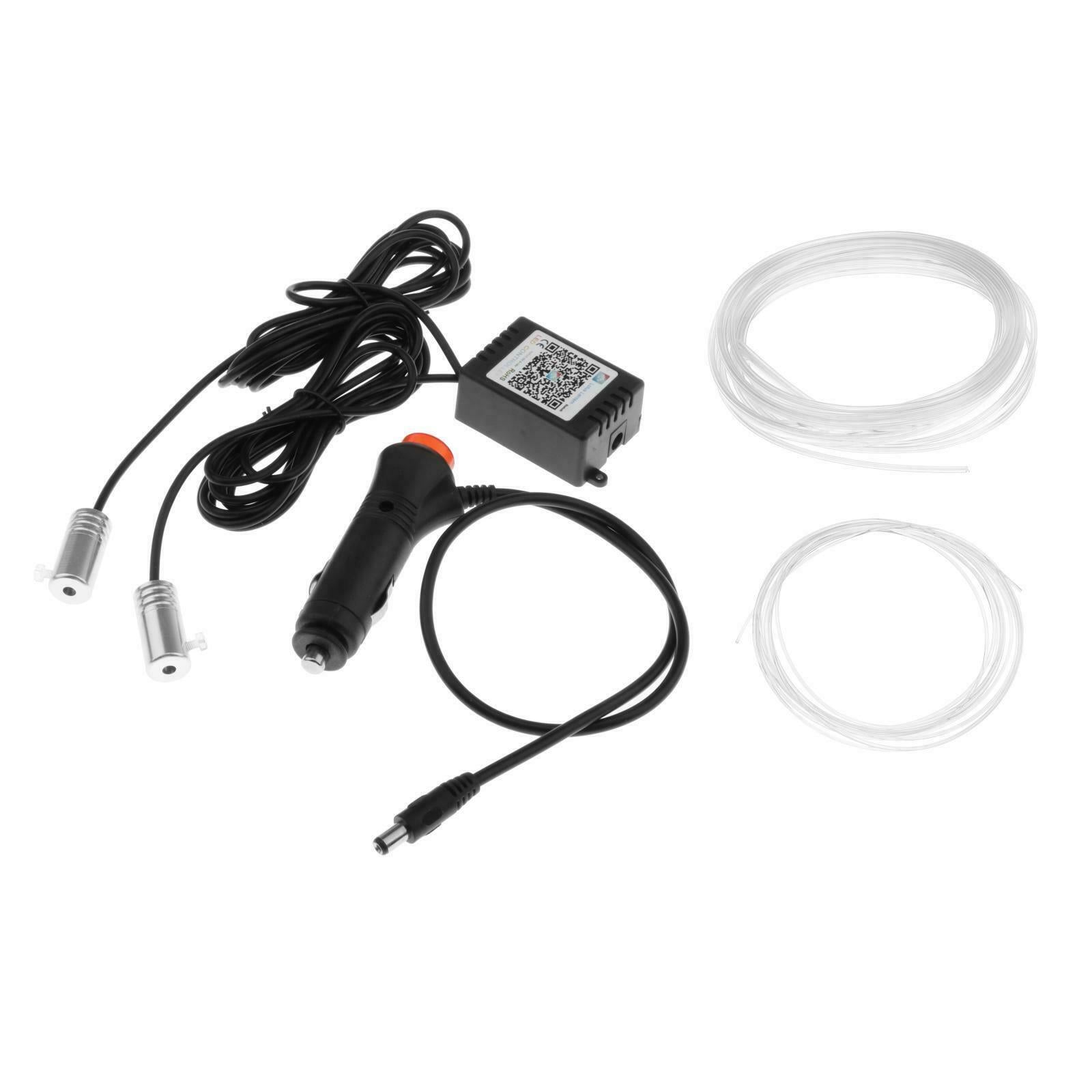 LED RGB Music Control Car Interior Lamp Atmosphere Lights Strip  2 in 1 4M