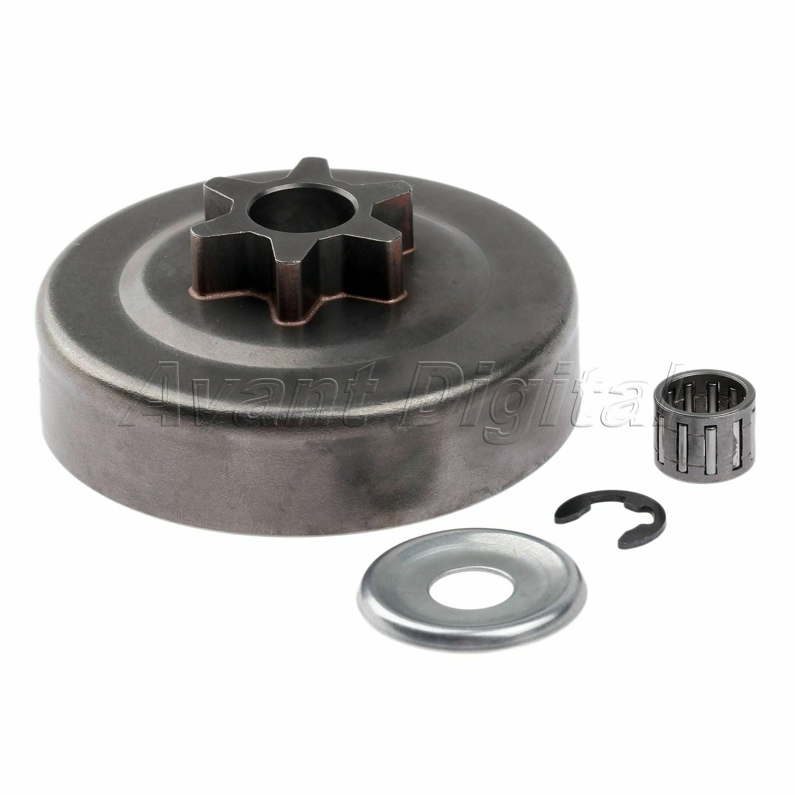 3/8 6T Clutch Drum Sprocket Washer E-Clip Kit Chainsaw Parts for STIHL MS170 180