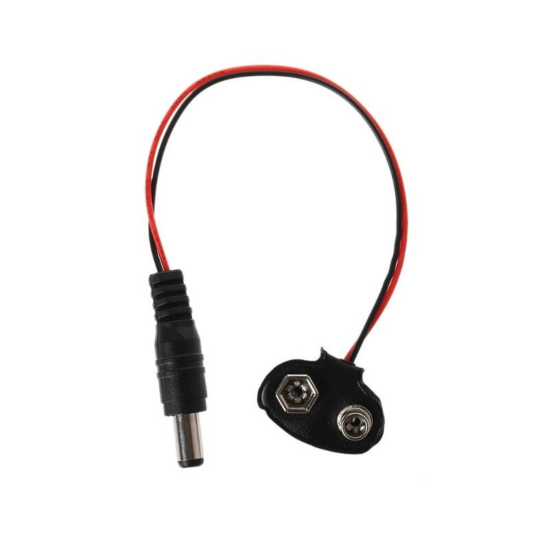 4 pcs 9V PP3 Power Cable Battery Clip With 2.1mm ID X 5.5mm DC outer Plug End