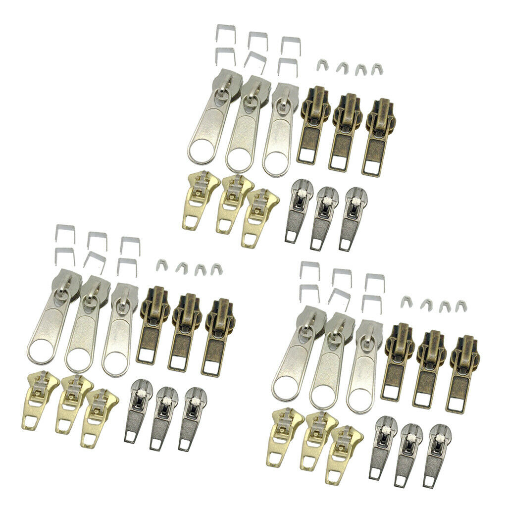 66 Mixed Zipper Repair Kit Zip Stops Sliders Spirals Instructions Sewing