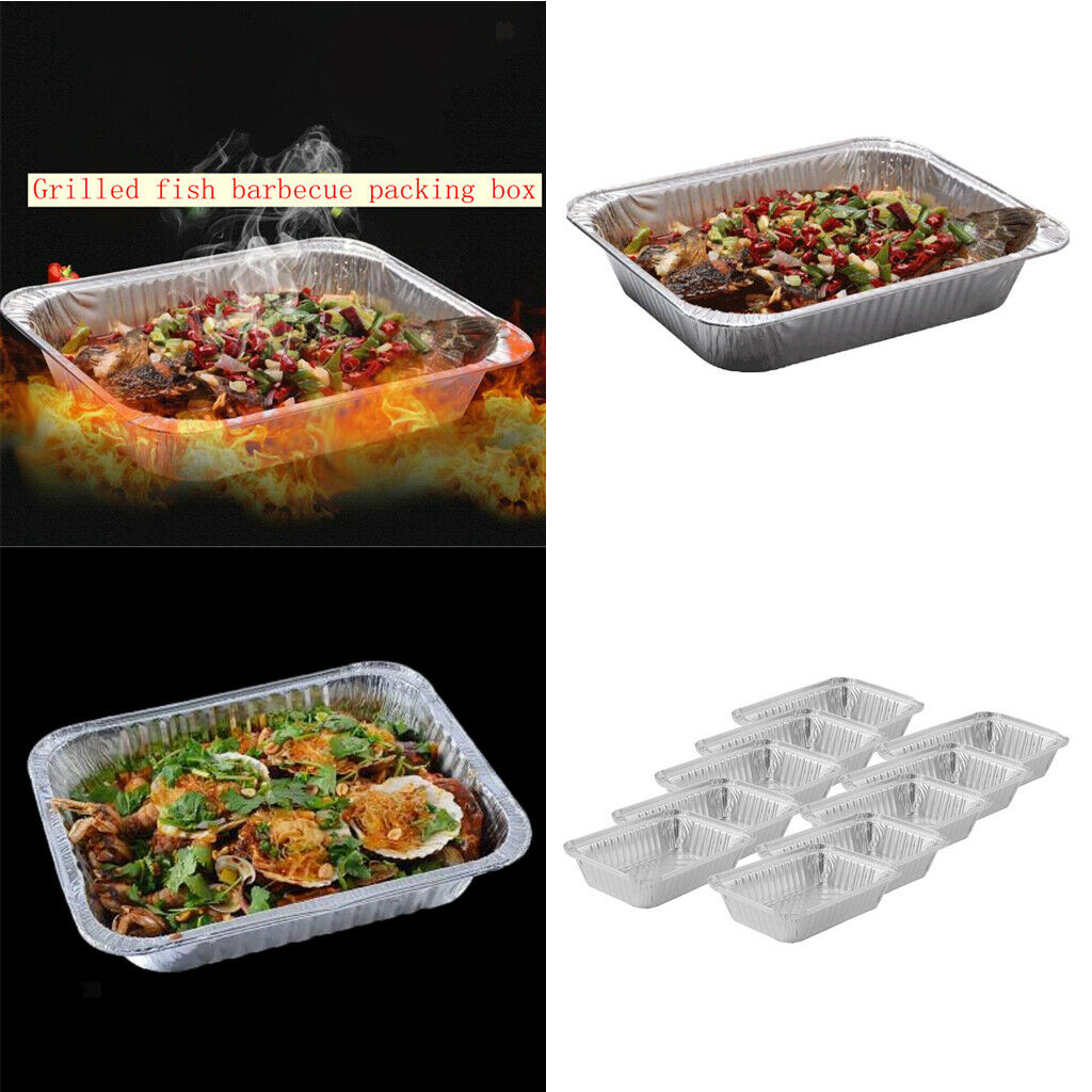 20Pcs 2200ml Aluminum Foil Grill Drip Pans for BBQ Weber Grills Cooking