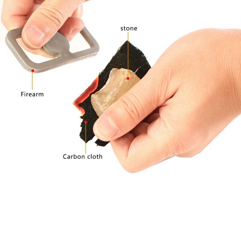 Flint Fire Starter Steel Striker Kit Camping Survival Fire Starter Lighter Tools