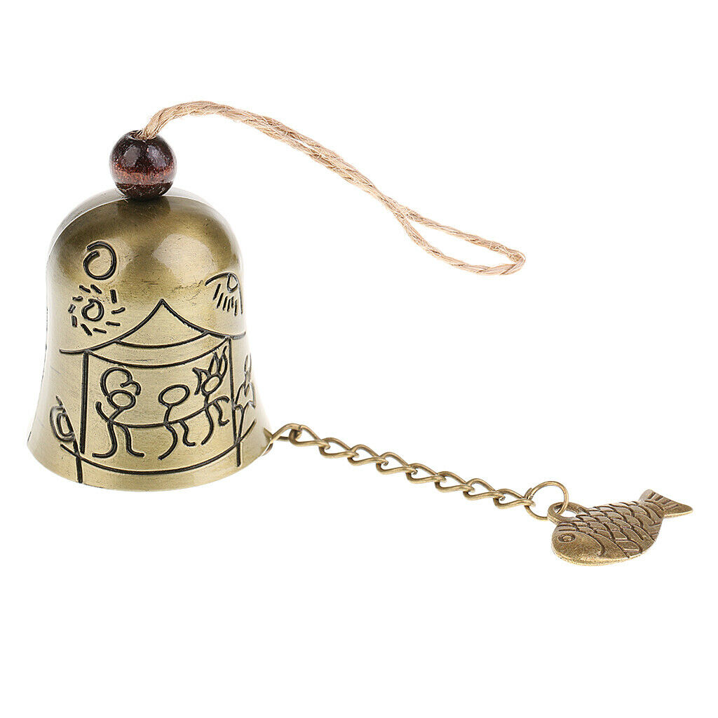 5pcs Durable Metal Hanging Feng Shui Wind Chime Jingle Bell Handicraft Gift