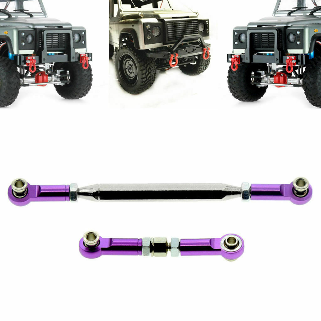 Metal Steering Rod Tie Links for MN D90 99S 4WD Vehicle Crawler DIY Parts Purple