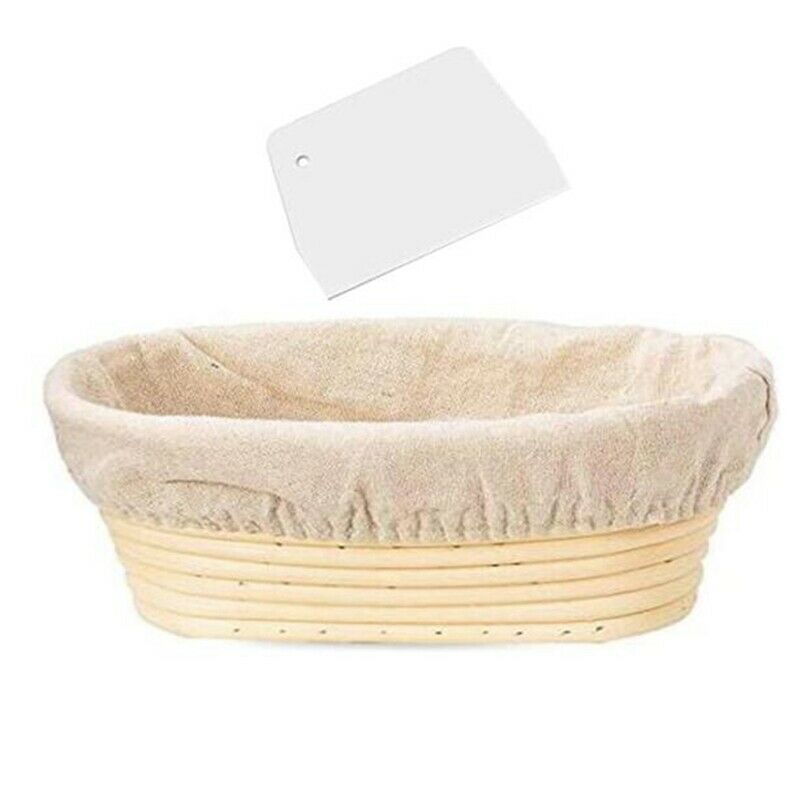 10 Inch Oval Shaped Bread Banneton Proofing Basket - Baking Dough Bowl Gifts fZ4