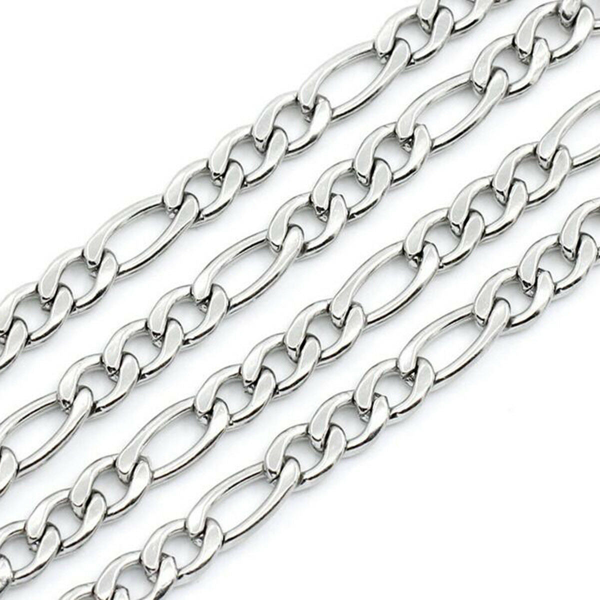 Hip Hop Men's Boys Stainless Steel Figaro Link Chain Necklace Jewelry 6mm 24"