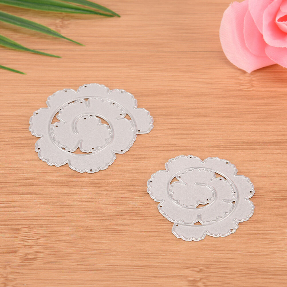 Twin flower Metal DIY Cut Dies Stencil Scrapbook Album Paper Card Emboss C.l8